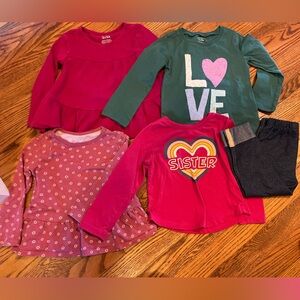 Carter's Girls' 2T Long Sleeve Tops & 2T Sparkly Jegging